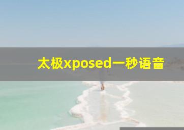 太极xposed一秒语音