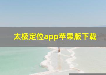 太极定位app苹果版下载