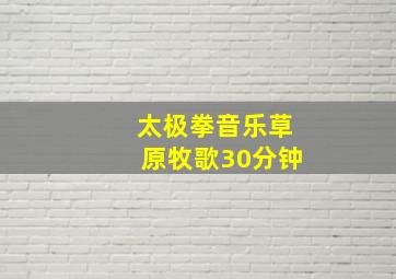 太极拳音乐草原牧歌30分钟