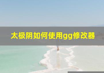 太极阴如何使用gg修改器