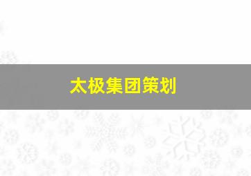 太极集团策划