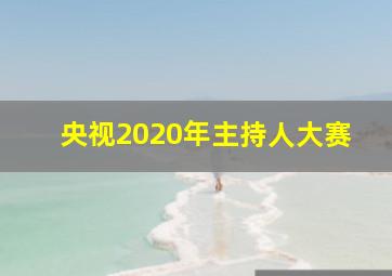 央视2020年主持人大赛