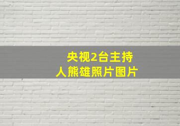 央视2台主持人熊雄照片图片