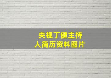 央视丁健主持人简历资料图片