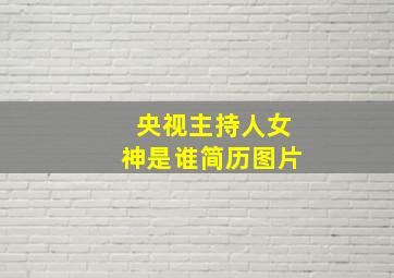 央视主持人女神是谁简历图片