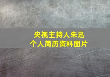 央视主持人朱迅个人简历资料图片