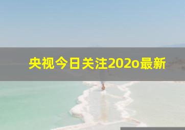 央视今日关注202o最新