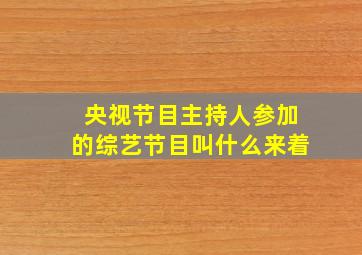 央视节目主持人参加的综艺节目叫什么来着