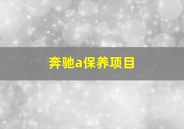 奔驰a保养项目