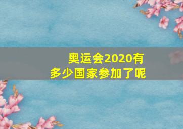 奥运会2020有多少国家参加了呢