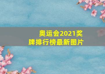 奥运会2021奖牌排行榜最新图片