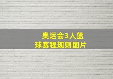 奥运会3人篮球赛程规则图片