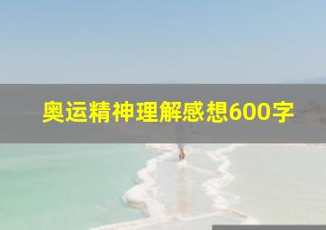 奥运精神理解感想600字