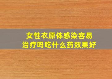 女性衣原体感染容易治疗吗吃什么药效果好