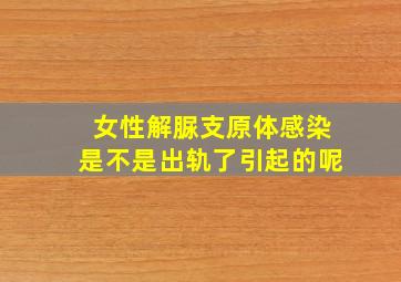 女性解脲支原体感染是不是出轨了引起的呢