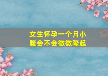 女生怀孕一个月小腹会不会微微隆起