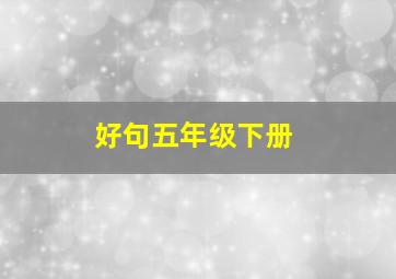 好句五年级下册