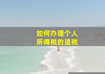 如何办理个人所得税的退税