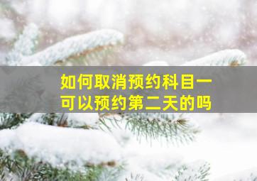 如何取消预约科目一可以预约第二天的吗