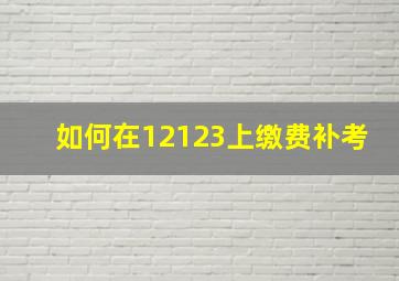 如何在12123上缴费补考