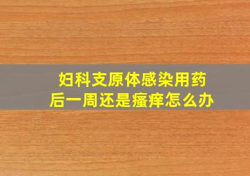 妇科支原体感染用药后一周还是瘙痒怎么办