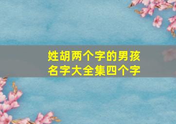 姓胡两个字的男孩名字大全集四个字