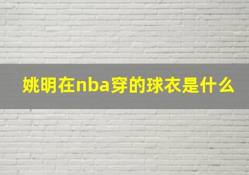 姚明在nba穿的球衣是什么