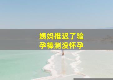 姨妈推迟了验孕棒测没怀孕