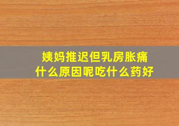 姨妈推迟但乳房胀痛什么原因呢吃什么药好