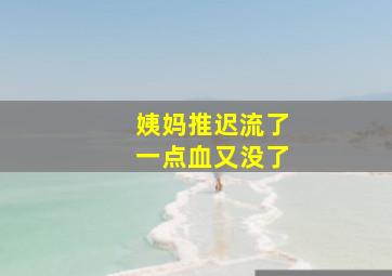 姨妈推迟流了一点血又没了