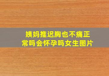 姨妈推迟胸也不痛正常吗会怀孕吗女生图片