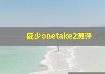 威少onetake2测评