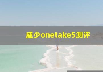 威少onetake5测评