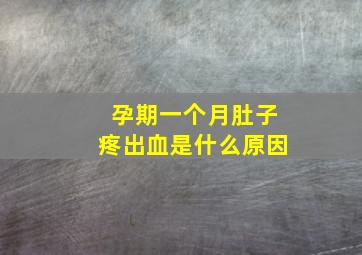 孕期一个月肚子疼出血是什么原因