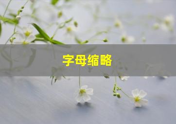 字母缩略