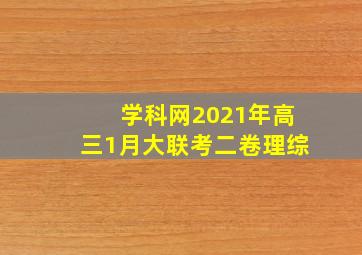 学科网2021年高三1月大联考二卷理综