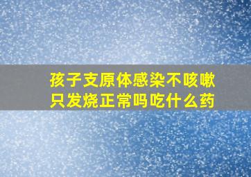 孩子支原体感染不咳嗽只发烧正常吗吃什么药