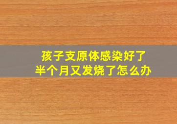 孩子支原体感染好了半个月又发烧了怎么办