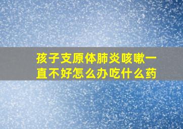 孩子支原体肺炎咳嗽一直不好怎么办吃什么药