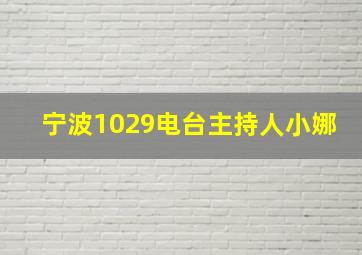 宁波1029电台主持人小娜