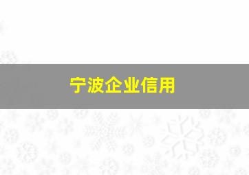 宁波企业信用