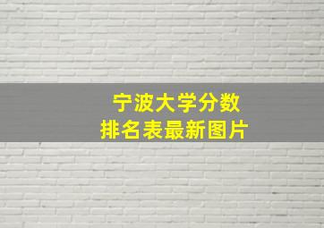 宁波大学分数排名表最新图片