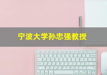 宁波大学孙忠强教授