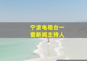 宁波电视台一套新闻主持人