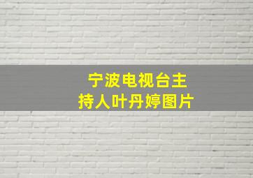 宁波电视台主持人叶丹婷图片