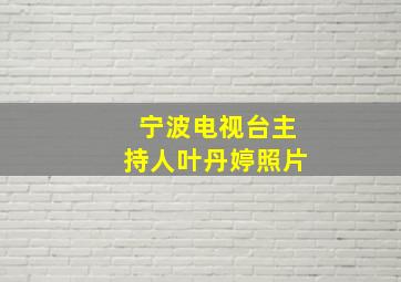 宁波电视台主持人叶丹婷照片