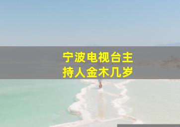 宁波电视台主持人金木几岁