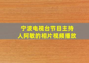 宁波电视台节目主持人阿敏的相片视频播放