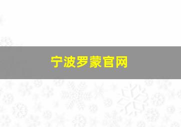 宁波罗蒙官网