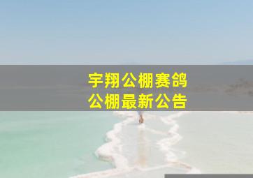 宇翔公棚赛鸽公棚最新公告